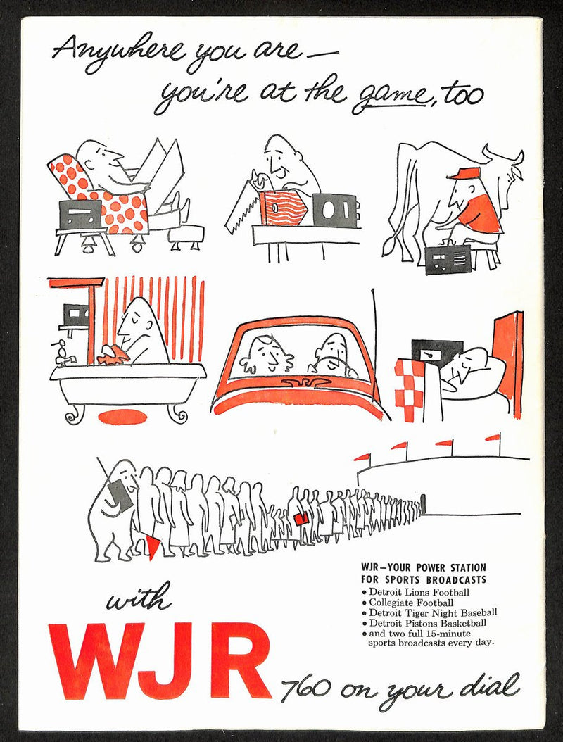 1957 Detroit Lions vs. San Francisco 49ers NFL Football Game Program 196113