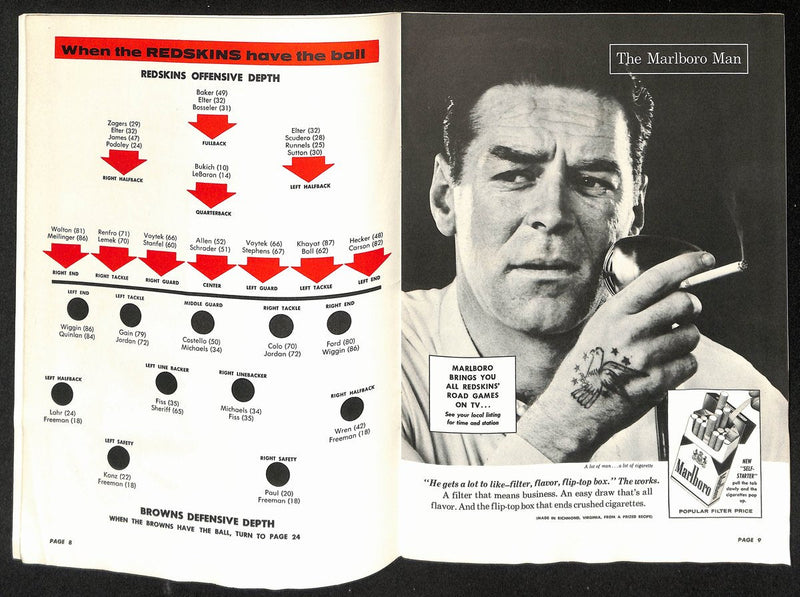 1957 Washington Redskins vs. Cleveland Browns NFL Football Game Program 196118