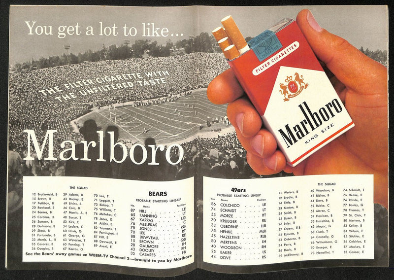 1960 Chicago Bears vs. San Francisco 49ers NFL Football Game Program 196130