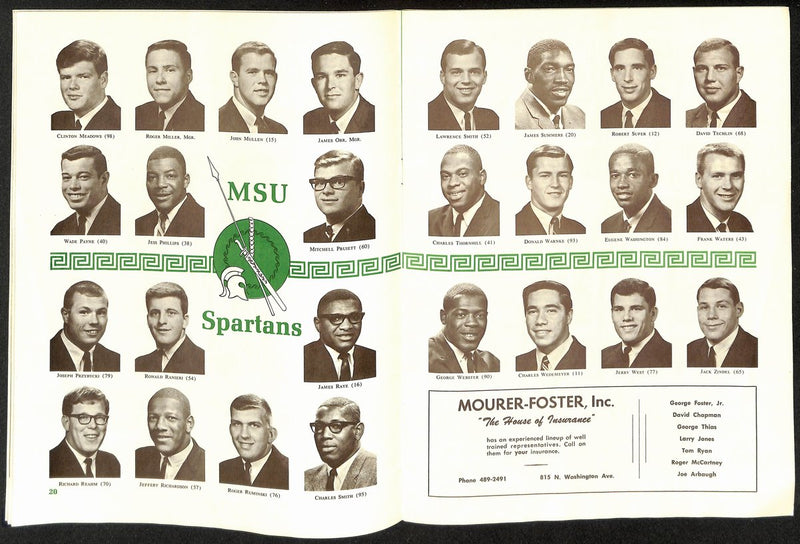 1966 Michigan State vs Notre Dame College Football Game Program 194557