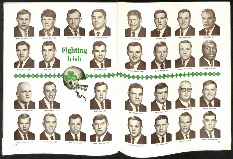 1966 Michigan State vs Notre Dame College Football Game Program 194557