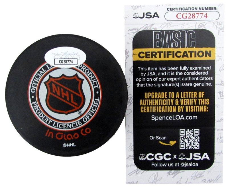 Larry Murphy HOF Signed/Autographed Detroit Red Wings Hockey Puck JSA 197348