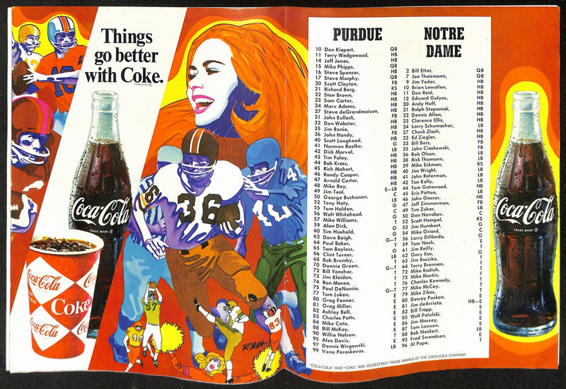 1969 Notre Dame @ Purdue  Man on Moon College Football Game Program 196696