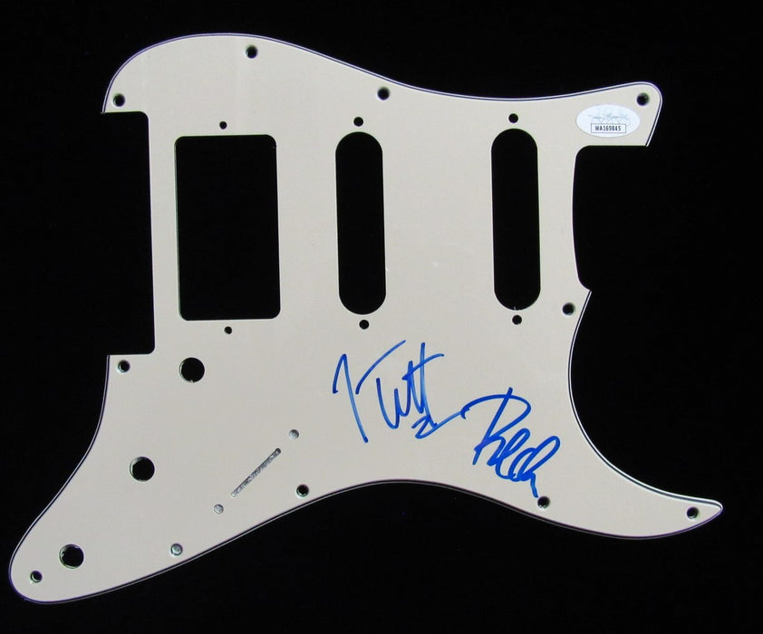 Def Leppard Joe Elliott/Phil Collen Signed/Autographed Guitar Pick Guard JSA 578