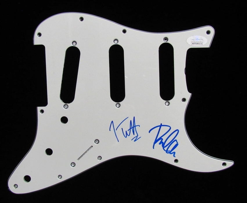 Def Leppard Joe Elliott/Phil Collen Signed/Autographed Guitar Pick Guard JSA 580