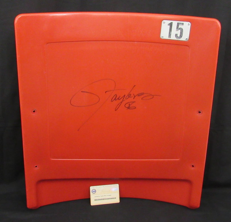 Lawrence Taylor HOF Signed/Auto Giant Stadium Chair Back NY Giants Steiner 19574