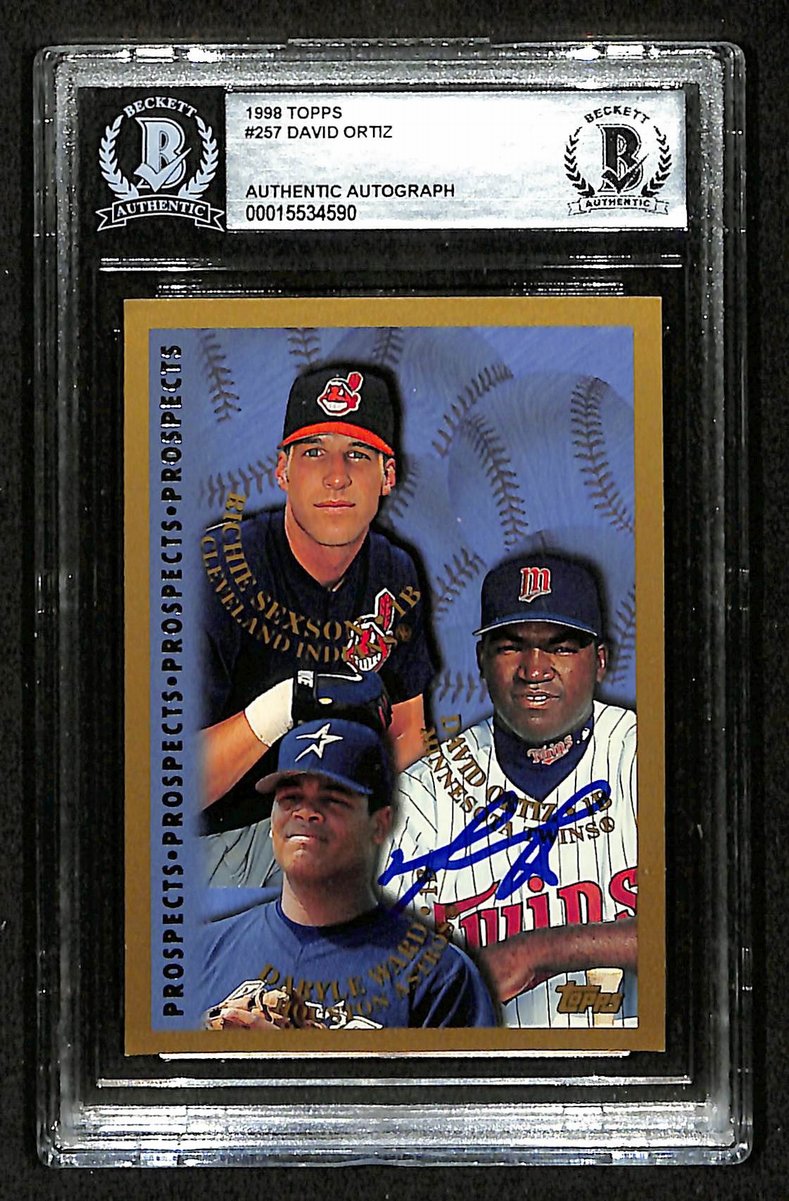 1998 Topps David Ortiz HOF Signed/Auto Card #257 Twins BAS/Beckett 197066