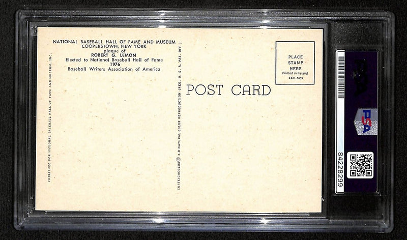 Bob Lemon Signed/Autographed HOF Plaque Card Cleveland Indians PSA/DNA 195972