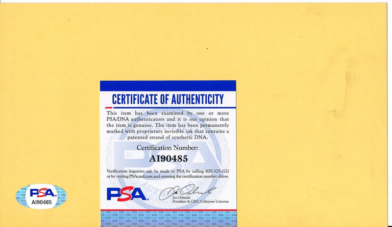 Joe Paterno 1950's Penn State Signed Hotel Schenley Register Card PSA/DNA 163691