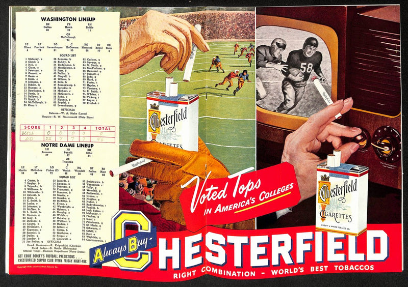 1948 Washington vs Notre Dame  Vintage College Football Program 196447