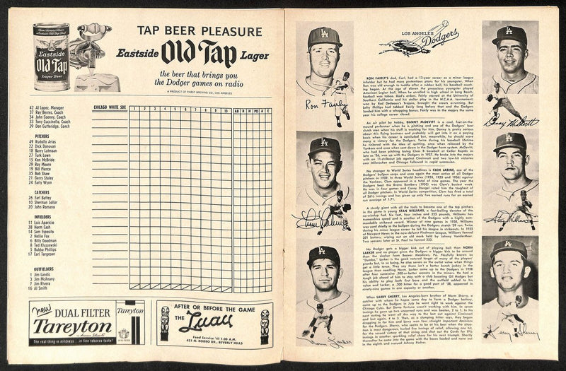 1959 World Series Program Los Angeles Dodgers vs. Chicago White Sox 197193