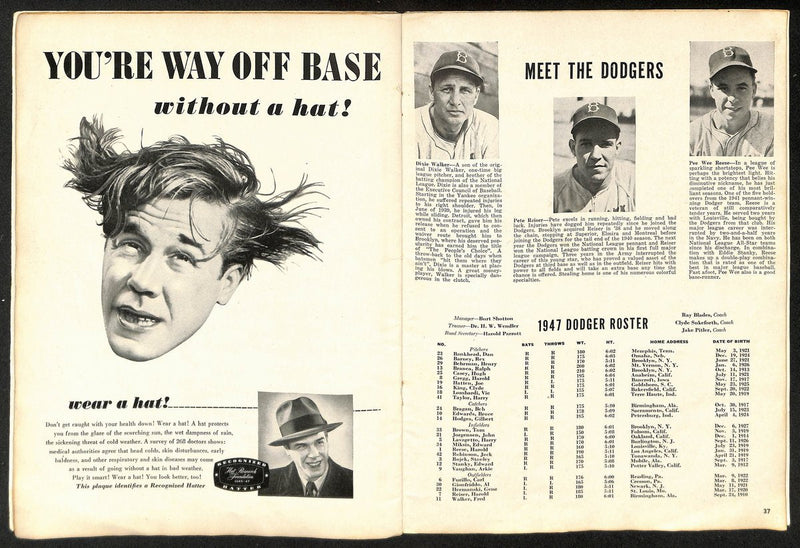 1947 World Series Program Brooklyn Dodgers vs. New York Yankees 197194