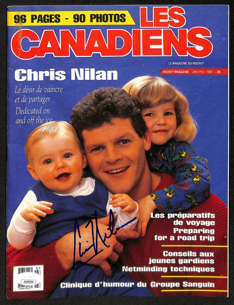 Chris Nilan Montreal Canadiens Signed 1987 Les Canadiens Magazine JSA 197136