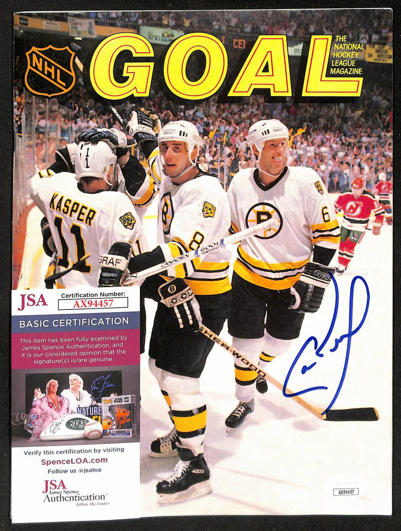 Cam Neely Boston Bruins Signed Goal Magazine JSA 197171