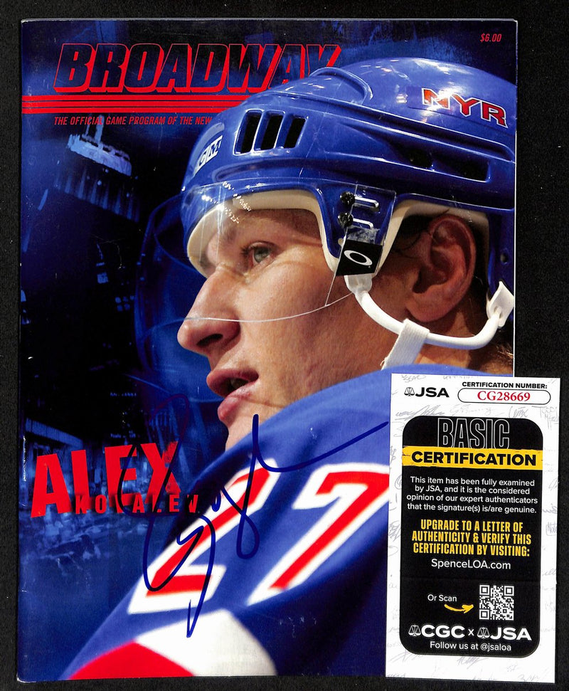 Alex Kovalev New York Rangers Signed New York Rangers Program JSA 197180