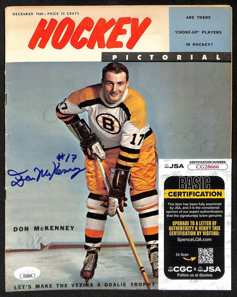Don McKenney Boston Bruins Signed 1960 Hockey Pictorial JSA 197183