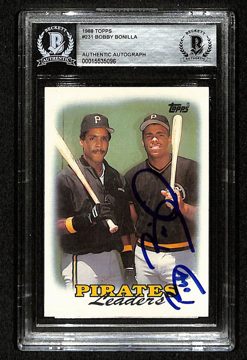 Bobby Bonilla Signed/Auto 1988 Topps Card #231 Pirates BAS/Beckett 197130