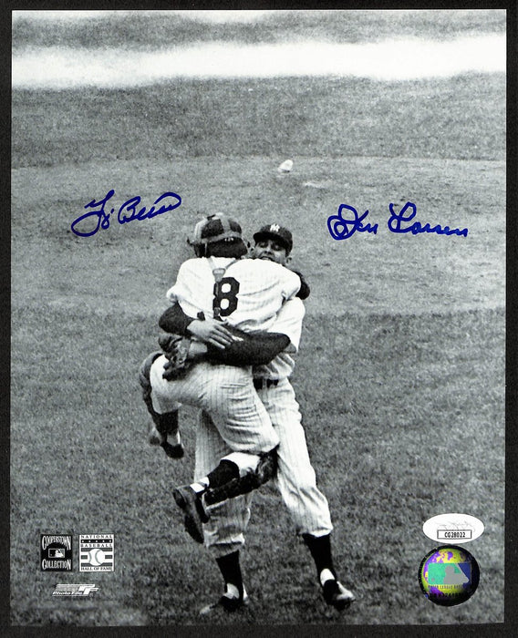 Yogi Berra/Don Larsen Signed 8x10 B/W Photo 1956 Perfect Game Yankees JSA 196837