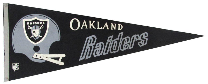 Vintage 1970's Oakland Raiders NFL Football Felt Pennant 12x30 196749
