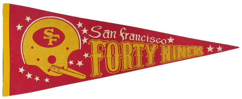 Vintage 1960's San Francisco 49ers NFL Football Felt Pennant 12x30 196751