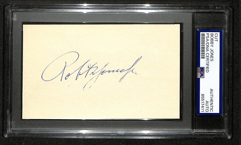 Robert T. Bobby Jones Masters Golfer Signed/Autographed 3x5 Cut  PSA/DNA 196935