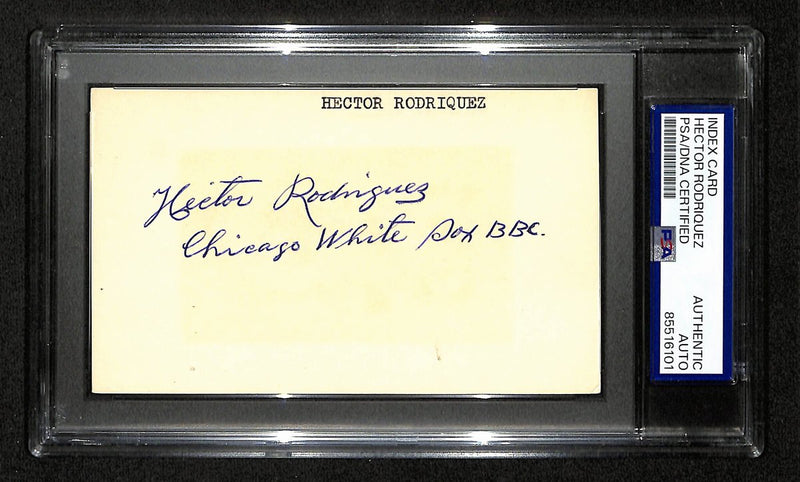 Hector Rodriquez White Sox  Signed/Autographed 3x5 Index Card PSA/DNA 196909