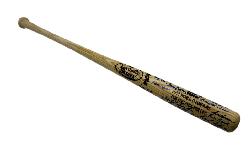 1980 World Series Champs Phillies Bat Signed by 31 Rose McGraw PSA/DNA 197459