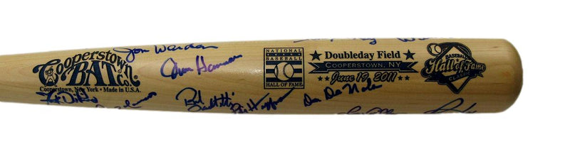 June 11, 2011 HOF Classic Game Cooperstown Bat Signed by 15 Players 197461