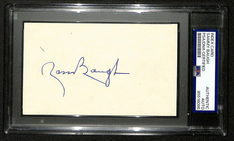 Sammy Baugh HOF Signed/Autographed 3x5 Index Card Redskins PSA/DNA 196952