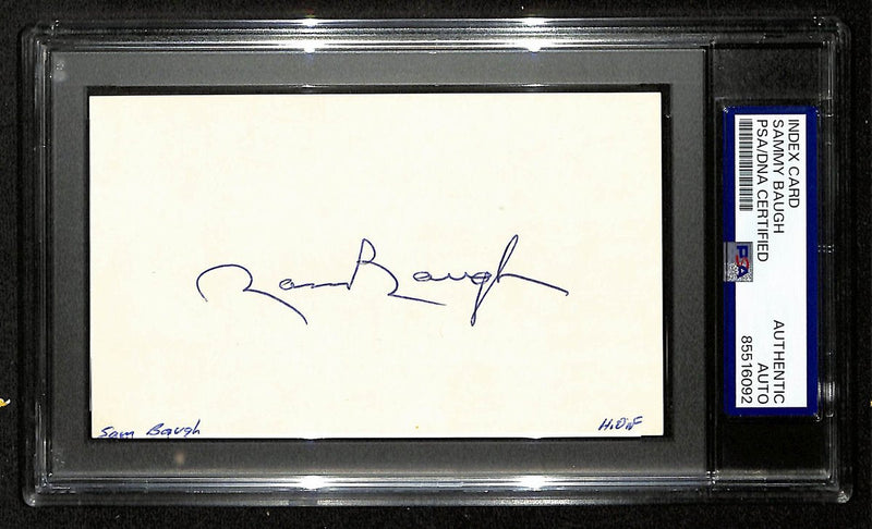 Sammy Baugh HOF Signed/Autographed 3x5 Index Card Redskins PSA/DNA 196957