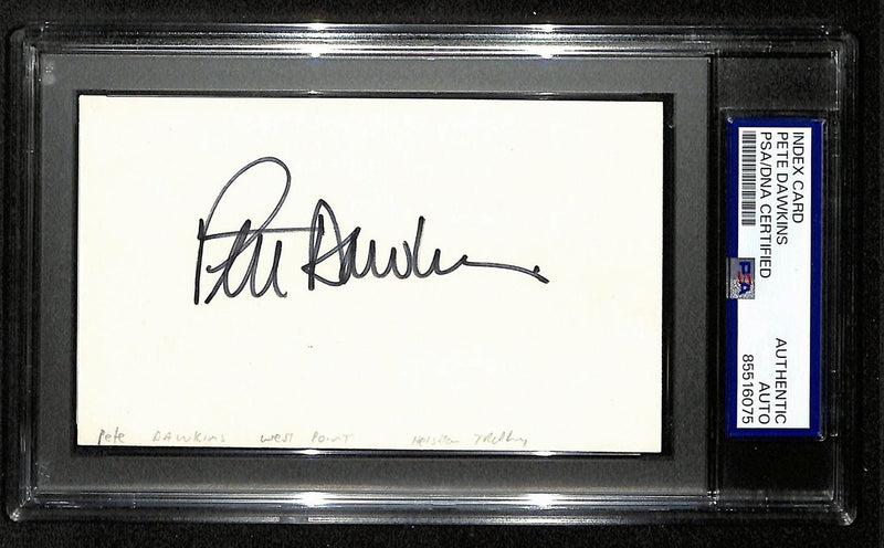 Pete Dawkins Signed/Autographed 3x5 Index Card Army 1958 Heisman PSA/DNA 196978