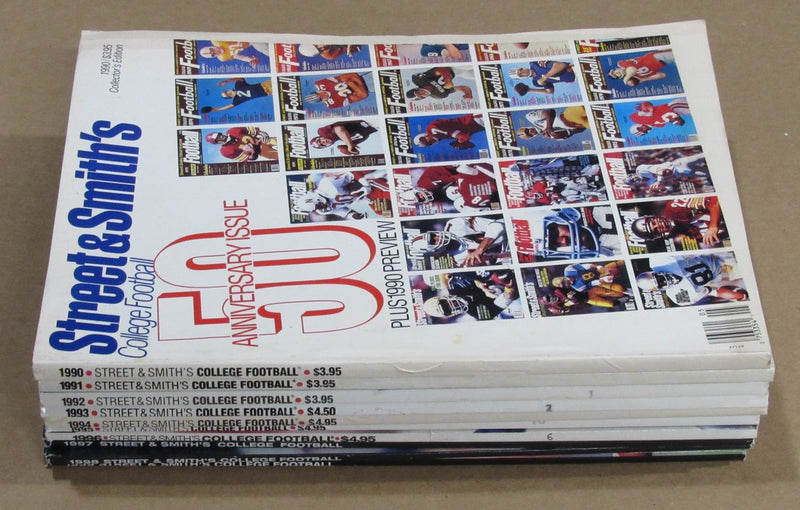 1990-1999 Street & Smith College Football Yearbook Lot of 10