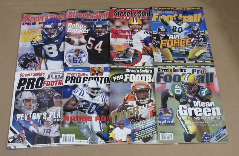 2000-2009  Street & Smith Pro Football Yearbook Lot of 10