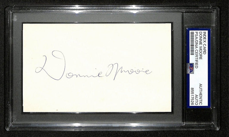 Donnie Moore Signed/Auto Cut on 3x5 Index Card California Angels PSA/DNA 196987