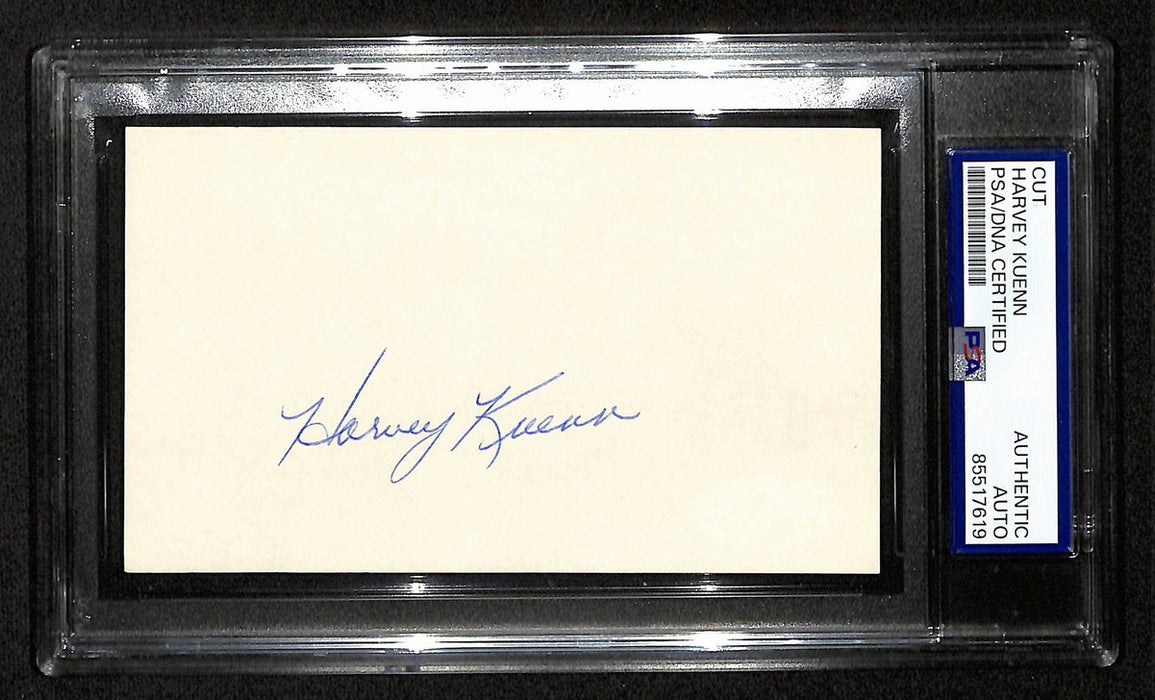 Harvey Kuenn Signed/Auto Cut on 3x5 Index Card Detroit Tigers PSA/DNA 197007