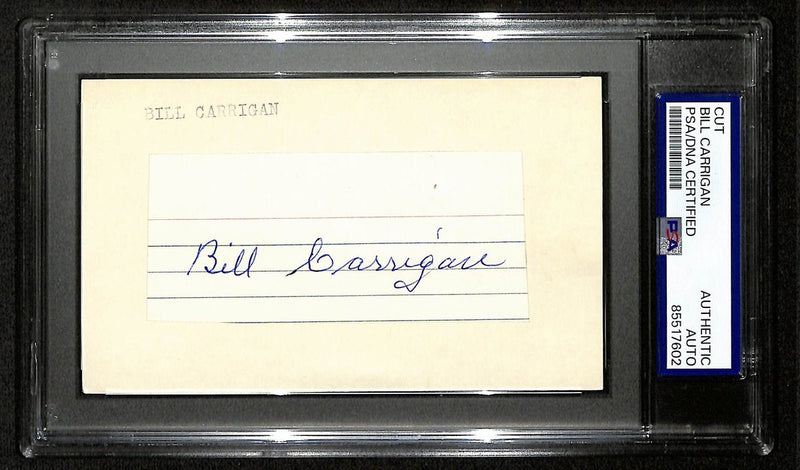 Bill Carrigan Signed/Auto Cut on 3x5 Index Card Boston Red Sox PSA/DNA 197011