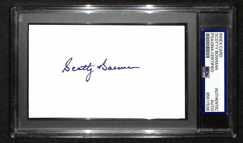 Scotty Bowman Signed/Auto 3x5 Index Card Montreal Canadiens PSA/DNA 197038