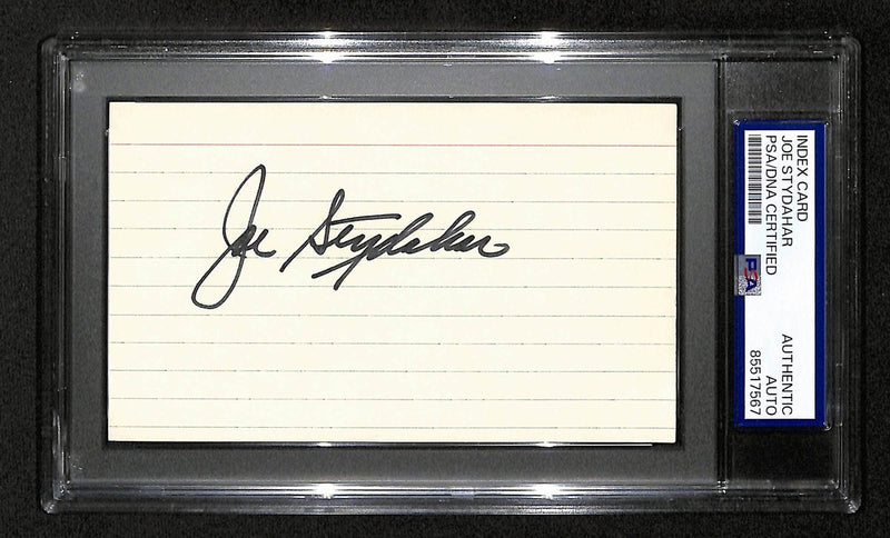 Joe Stydahar HOF Signed/Auto Cut on 3x5 Index Card Chicago Bears PSA/DNA 197810