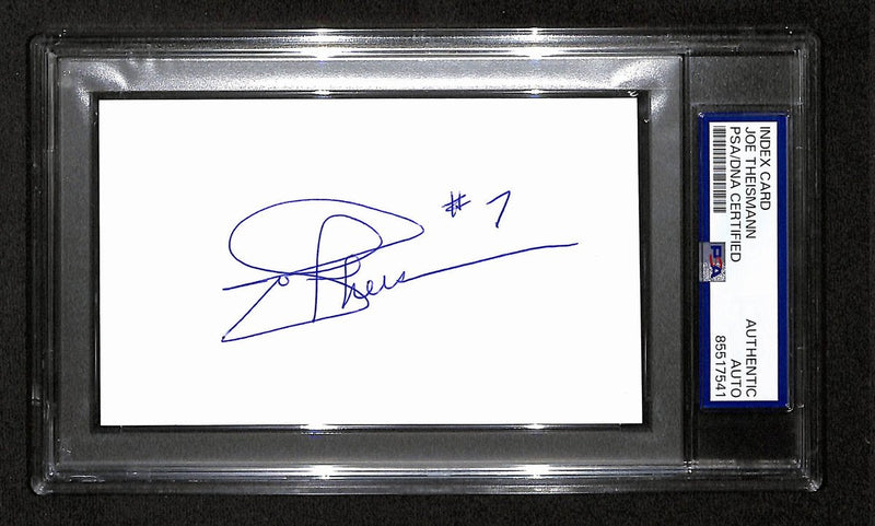 Joe Theisman Signed/Autographed 3x5 Index Card Redskins PSA/DNA 197816