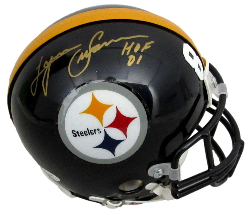 Lynn Swann HOF Signed/Inscribed Black Mini Football Helmet Steelers JSA 198649