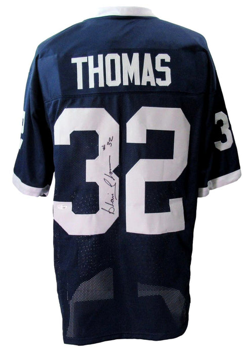 Blair Thomas Signed/Auto Blue Custom Football Jersey Penn State JSA 198318