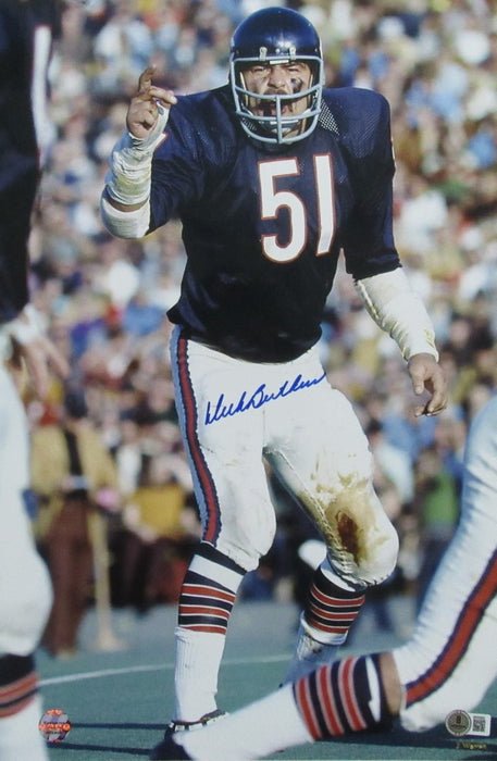 Dick Butkus HOF Signed/Auto 12x18 Photo Chicago Bears BAS/Beckett 198546