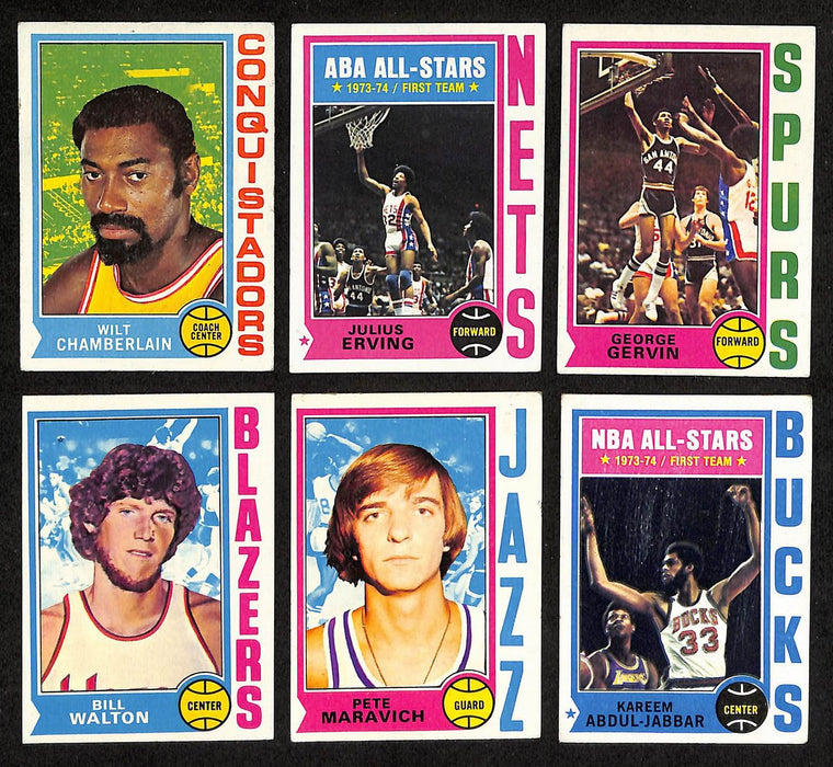 1974-75 TOPPS Basketball Complete Set (264) Gervin Chamberlain Walton 198572