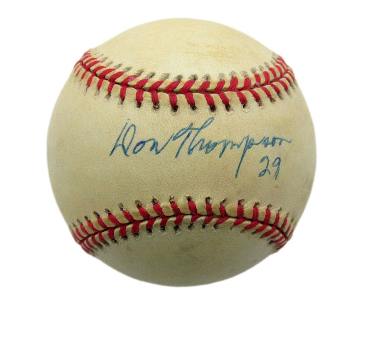Don Thompson Signed/Autographed ONL Baseball Brooklyn Dodgers JSA 199442