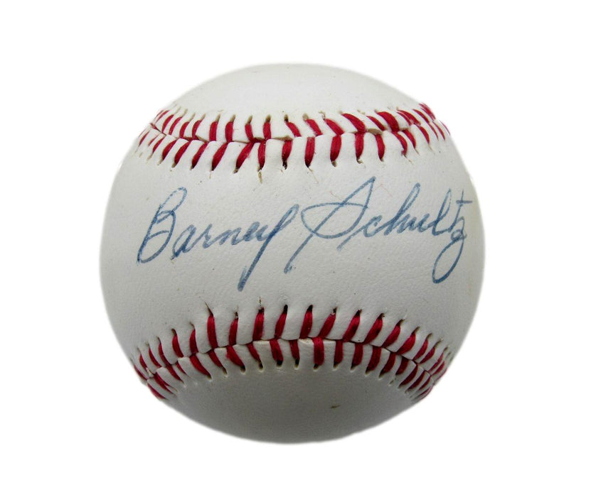 Barney Schultz Signed/Auto Regulation League Baseball Chicago Cubs JSA 199448