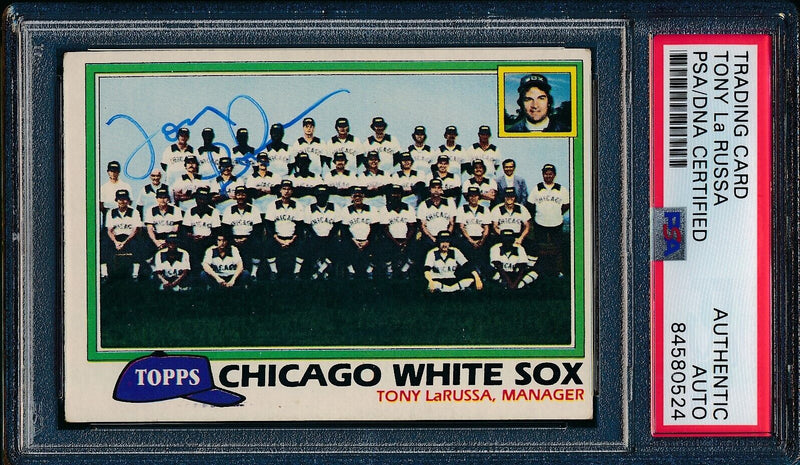 Tony La Russa HOF Signed/Auto 1981 TOPPS Card #664 Chicago White Sox PSA/DNA