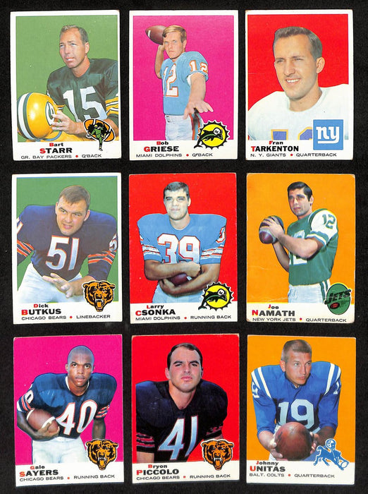 1969 Topps Football Card Complete Set (1-263) Csonka RC Namath Unitas 199524
