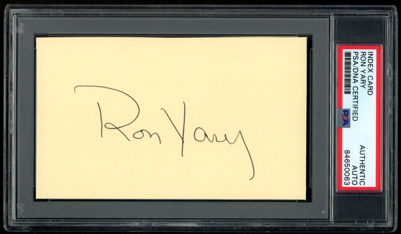 Ron Yary HOF Autographed 3x5 Index Card Minnesota Vikings PSA/DNA