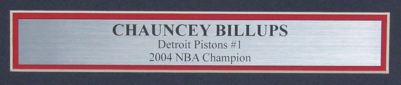 Chauncey Billups Autographed 11x14 Photo Detroit Pistons Framed Beckett