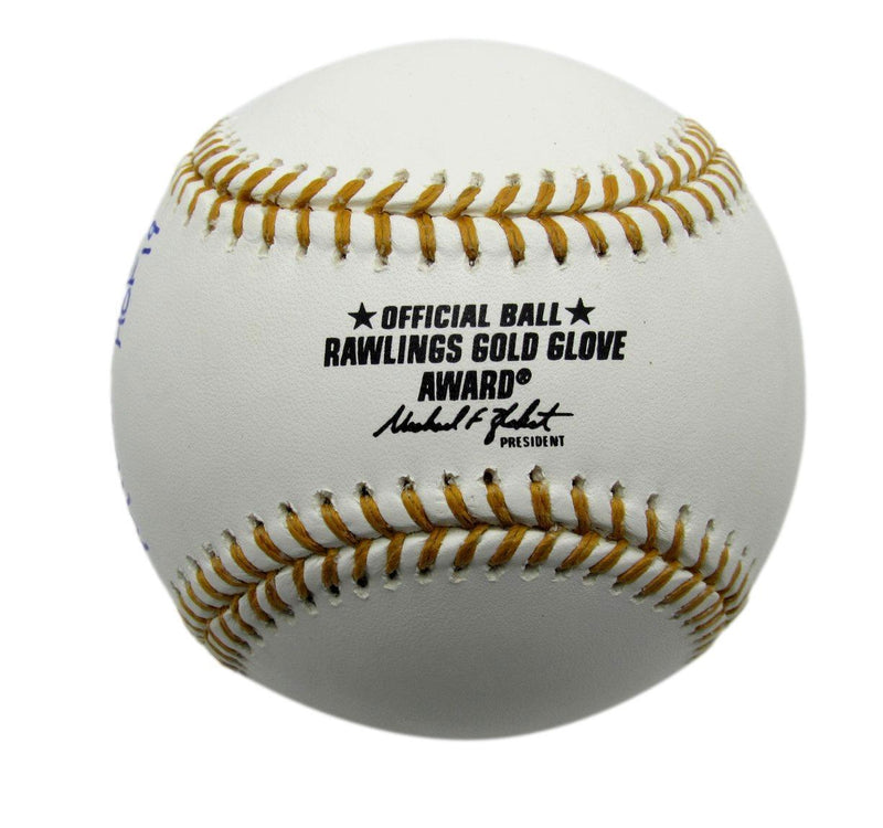 Mike Mussina Autographed/Inscr Gold Glove Award Baseball Orioles PSA/DNA 177768